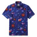Men's Hawaiian Shirt Silent Radiance Cotton Button-down Short Sleeve Aloha Shirt