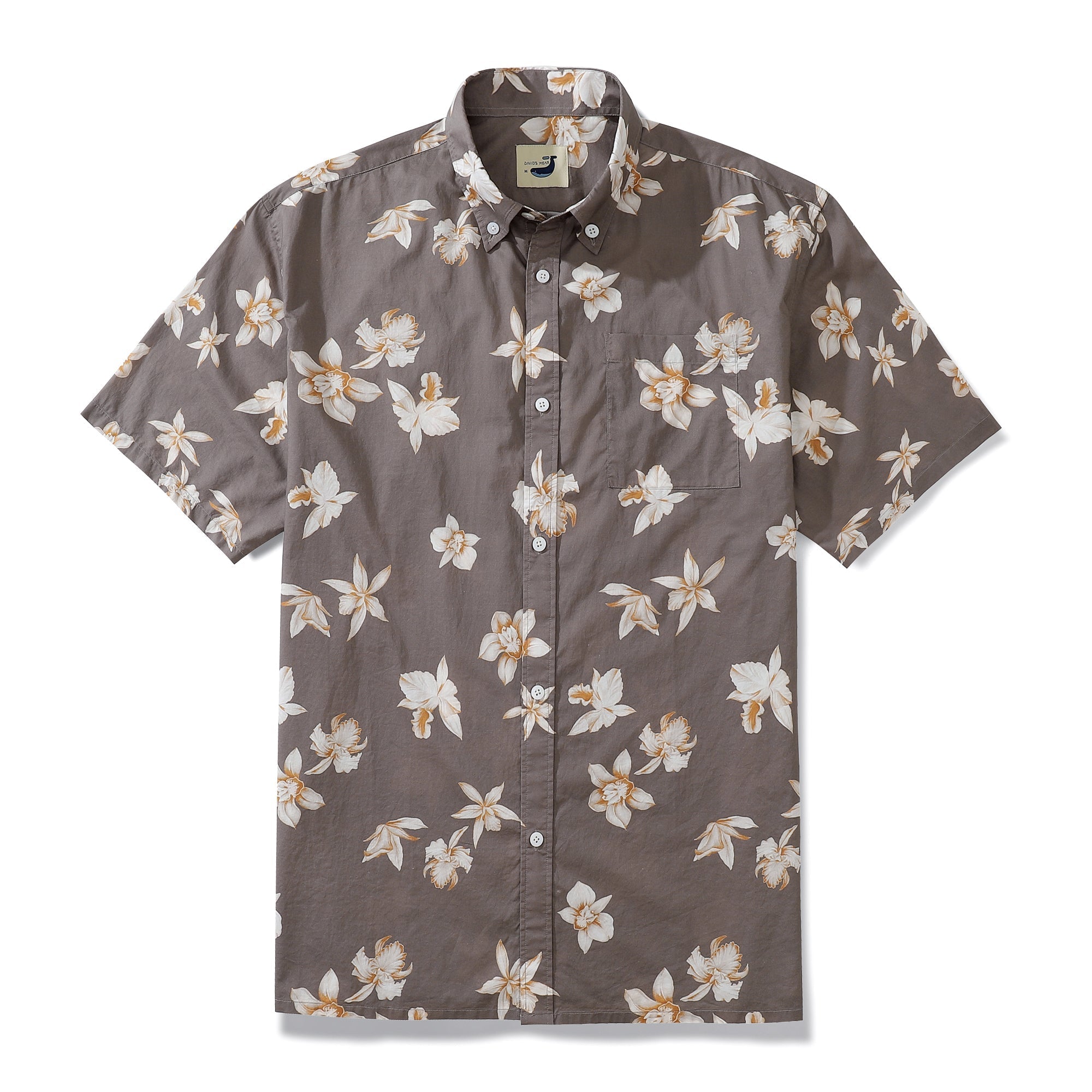 Camisa hawaiana para hombre de algodón, manga corta, con botones, estilo vintage de los años 20