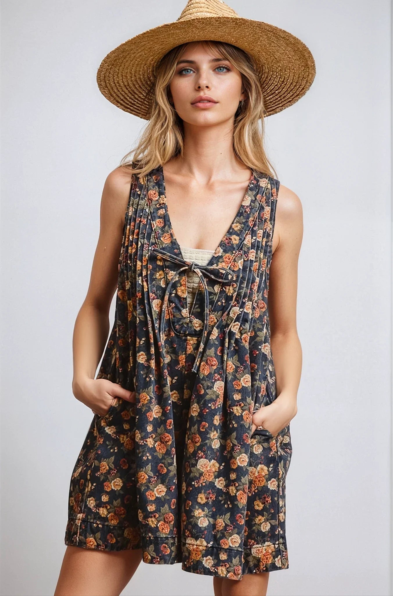 Pelele vaquero Vintage Bloom