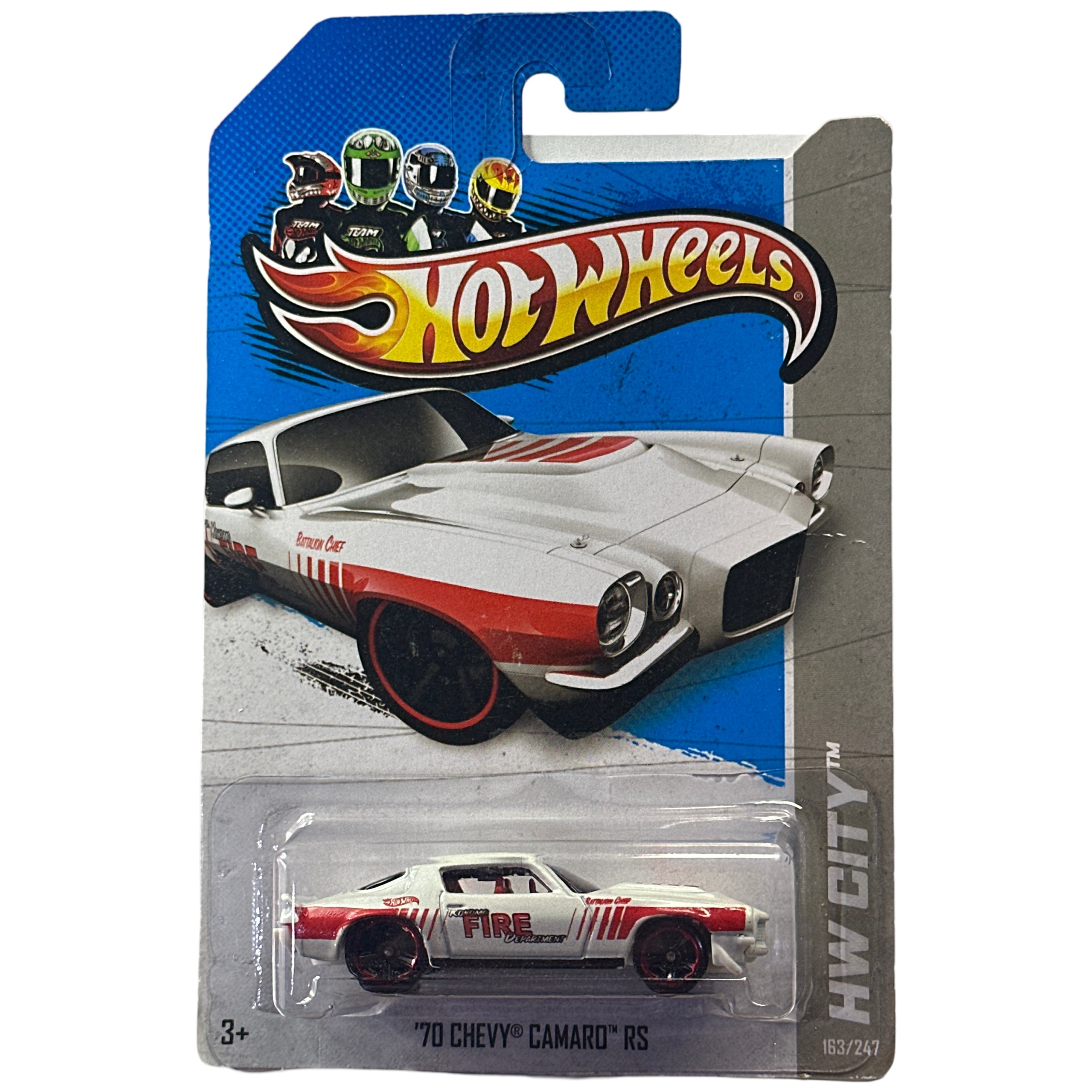 Hot Wheels '70 Chevy Camaro RS Blanco 2012 City: Main Street #163/247