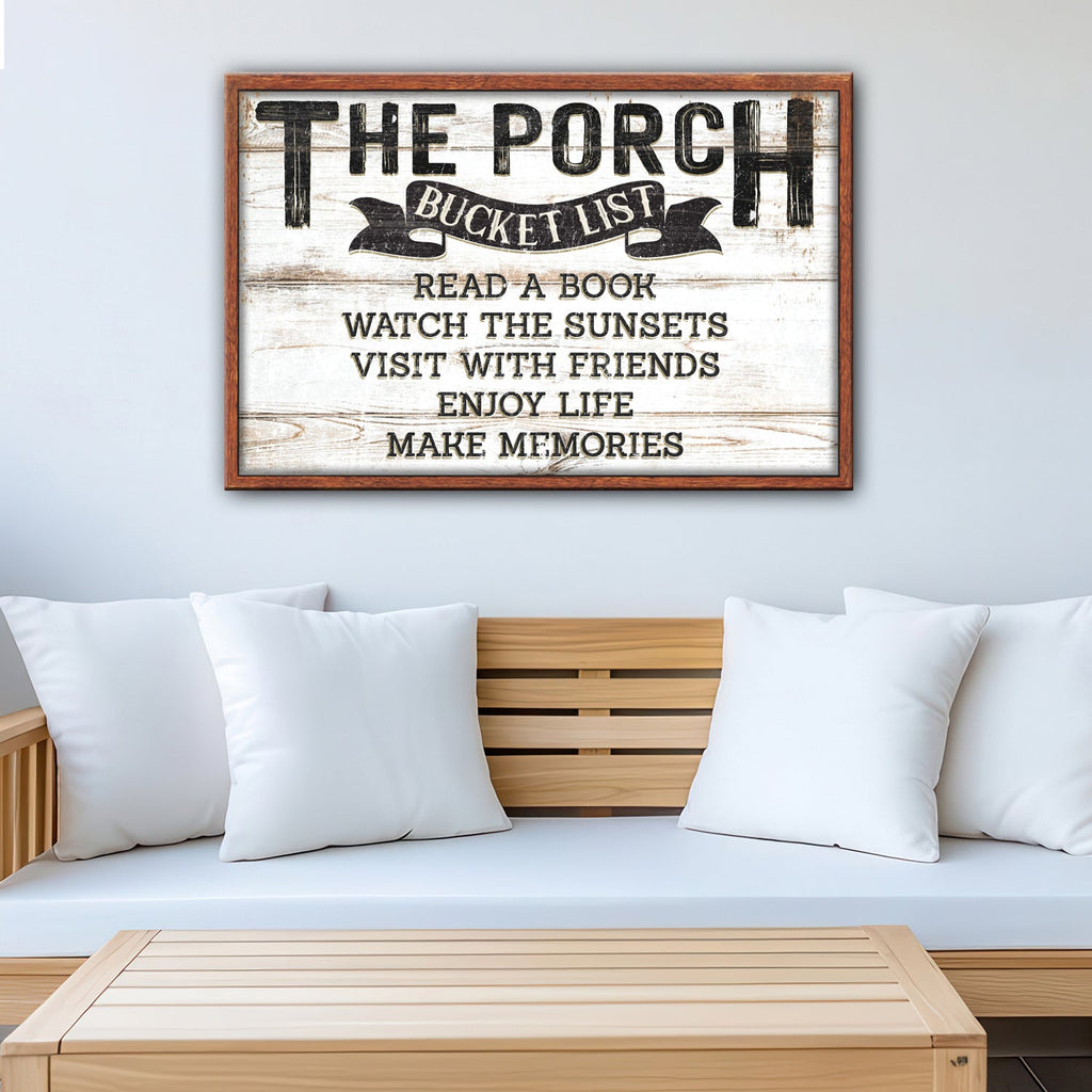 The Porch Bucket Sign