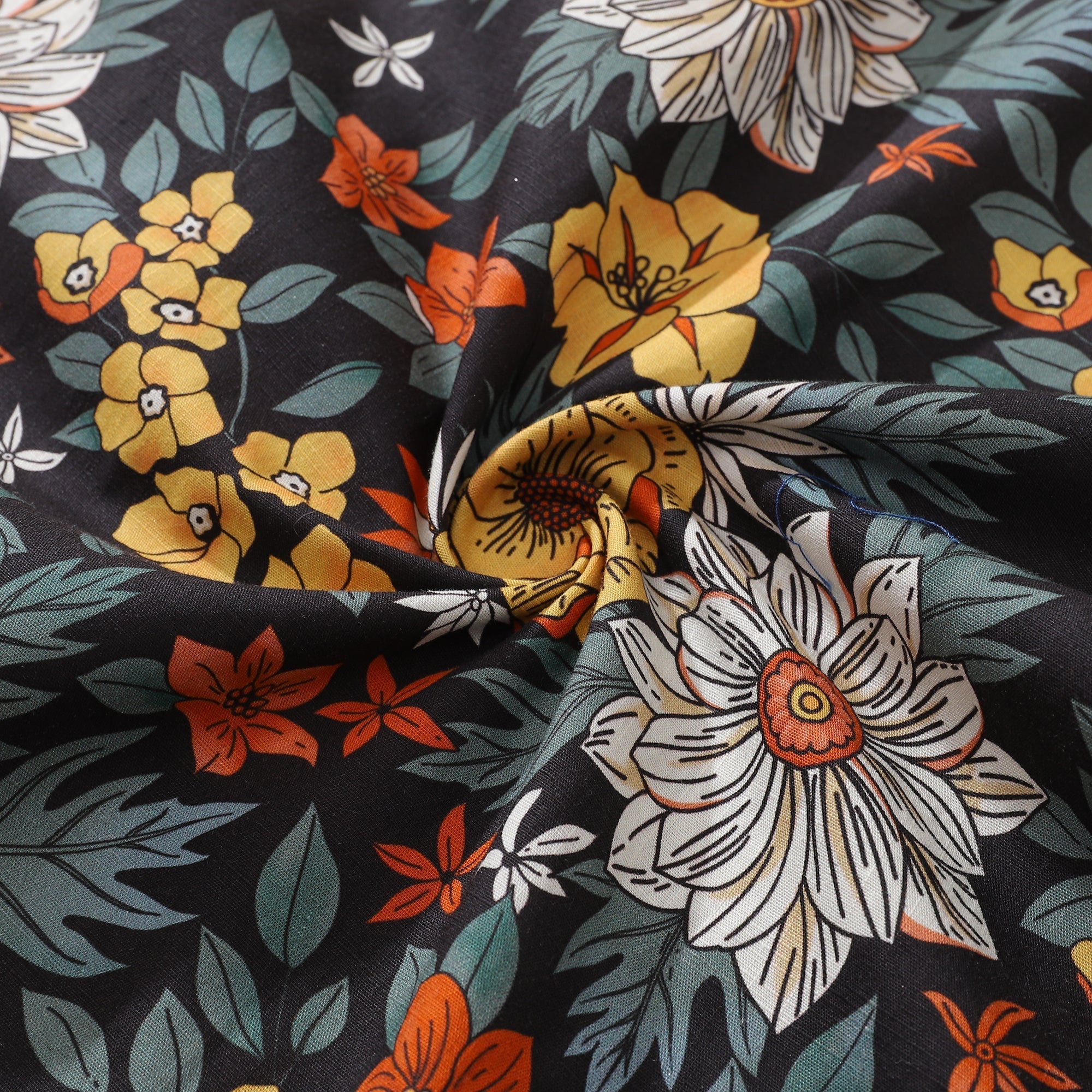 Camisa Hawaiana para Hombre Estampado Jardín Otoñal Cuello Camisero 100% Algodón