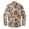 Camisa Hawaiana de Manga Larga para Hombre con Estampado de Tótem de Dragón de Algodón con Botones Aloha