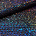 Argyle Shattered Glass Foiled Spandex Fabric | Blue Moon Fabrics