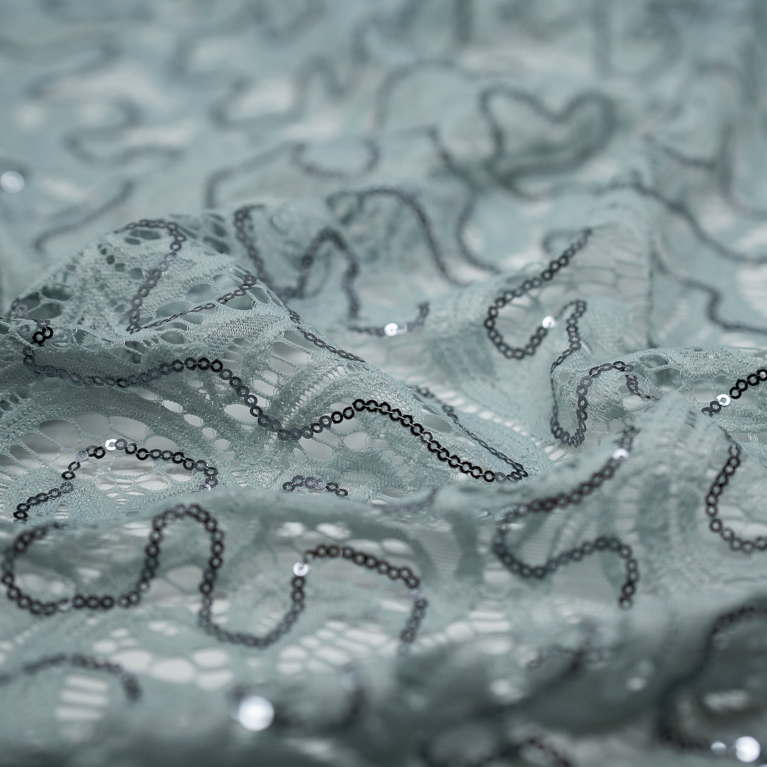 Ashley Stretch Lace Sequin Fabric | Blue Moon Fabrics