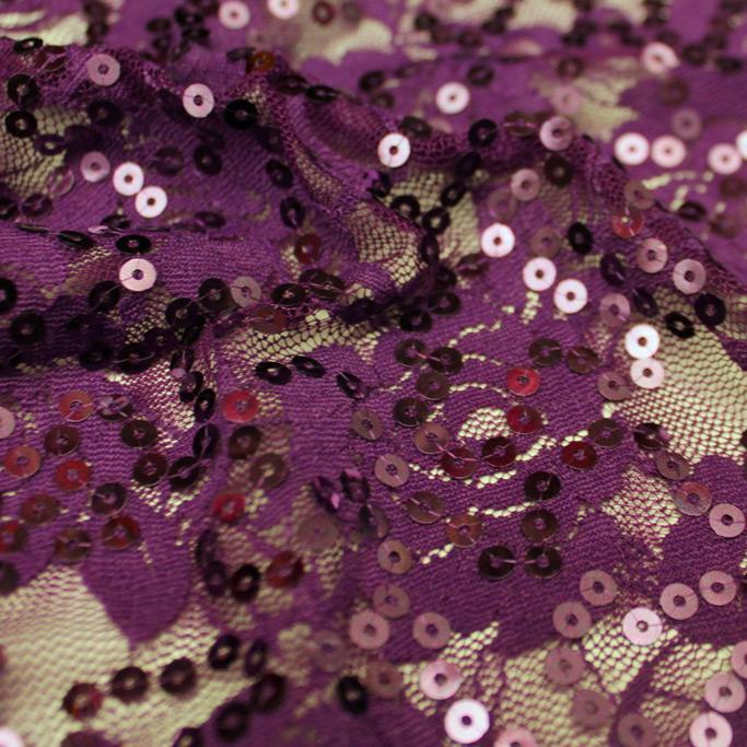Charlize Stretch Lace Sequin Fabric | Blue Moon Fabrics