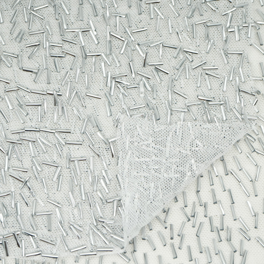 Dazzle Beaded Stretch Mesh Fabric | Blue Moon Fabrics