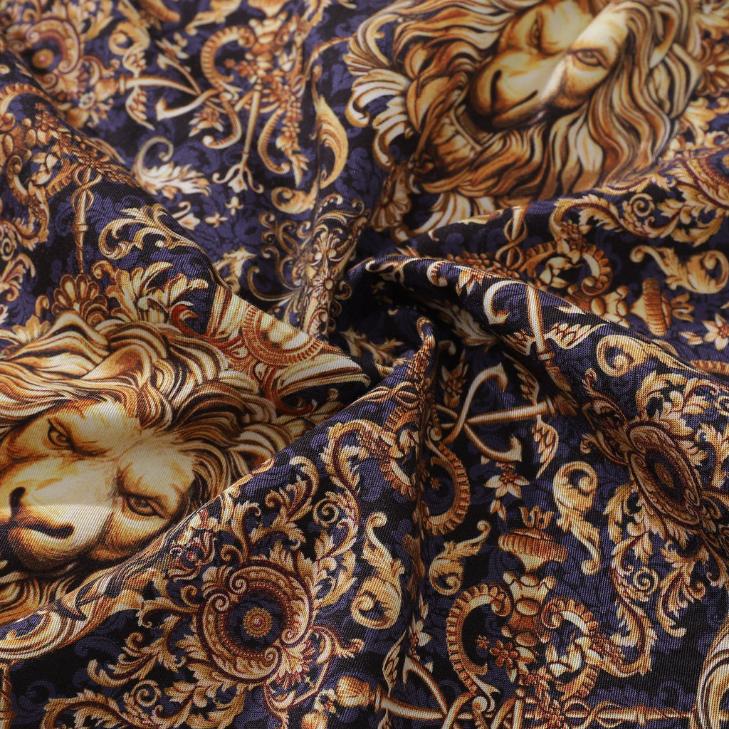 Men's Hawaiian Shirt Leo Print Tencel™ Button-down Short Sleeve Aloha Shirt