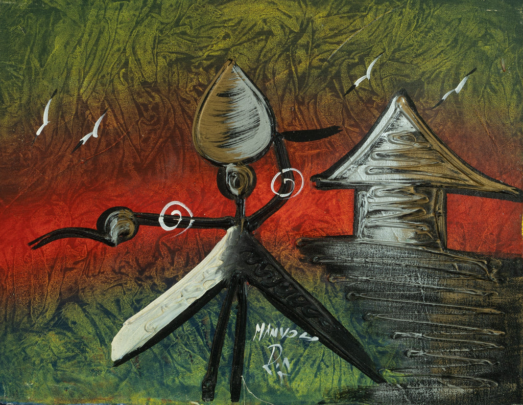 Haitian Painting Rustic Echoes