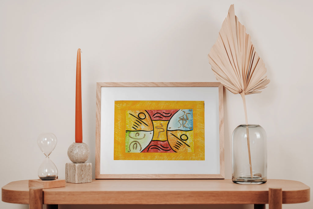 Haitian Painting Abstract Quartet
