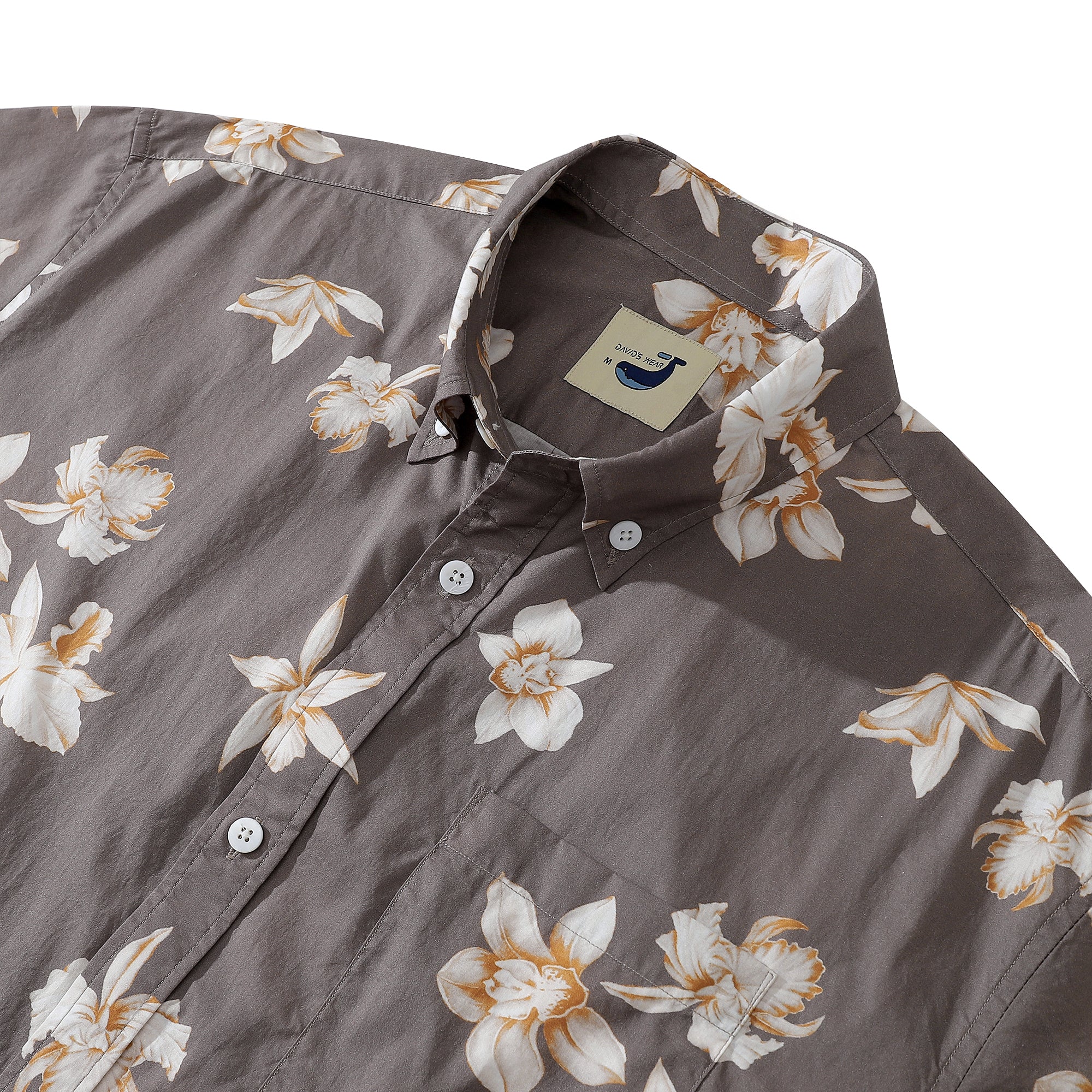 Camisa hawaiana para hombre de algodón, manga corta, con botones, estilo vintage de los años 20
