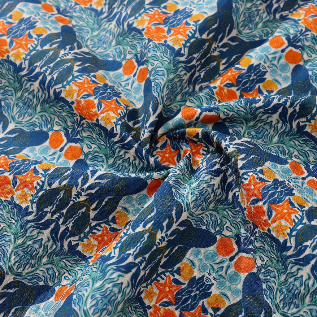 Camisa hawaiana para hombre con estampado "Under The Sea World" de Sara, de algodón, con botones, manga corta, camisa Aloha