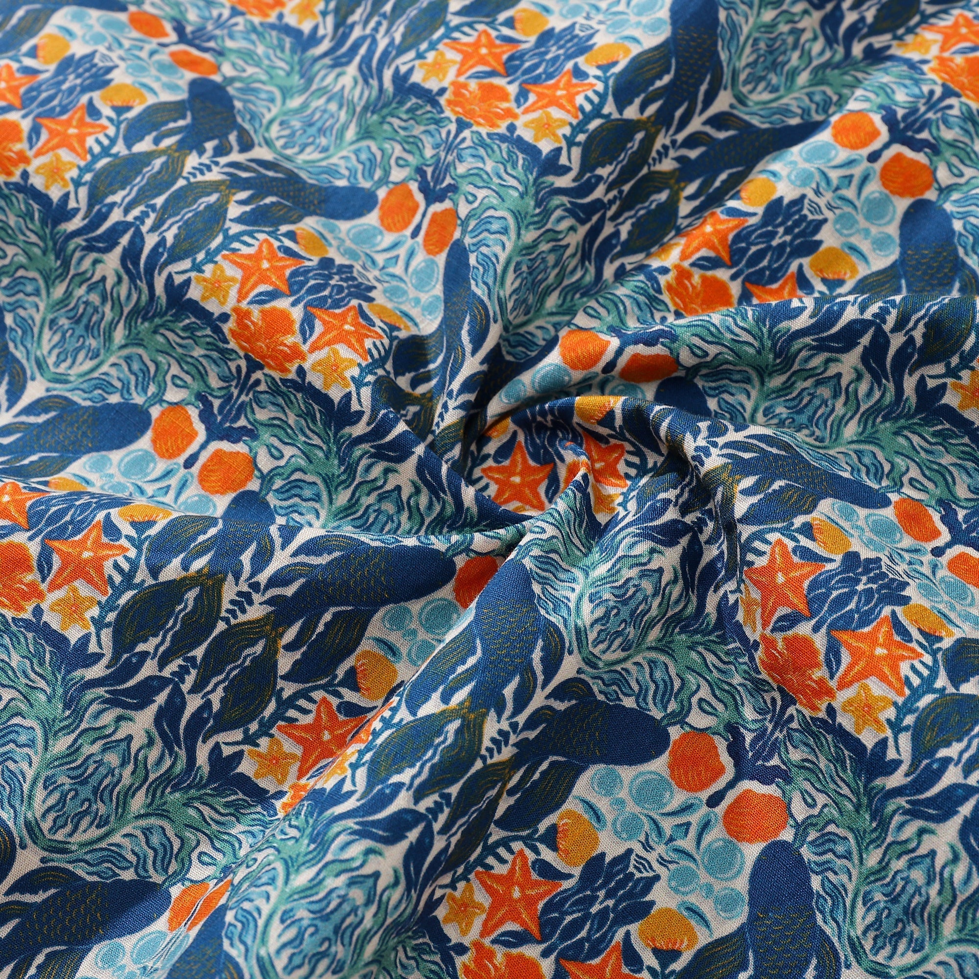 Camisa hawaiana para hombre con estampado "Under The Sea World" de Sara, de algodón, con botones, manga corta, camisa Aloha