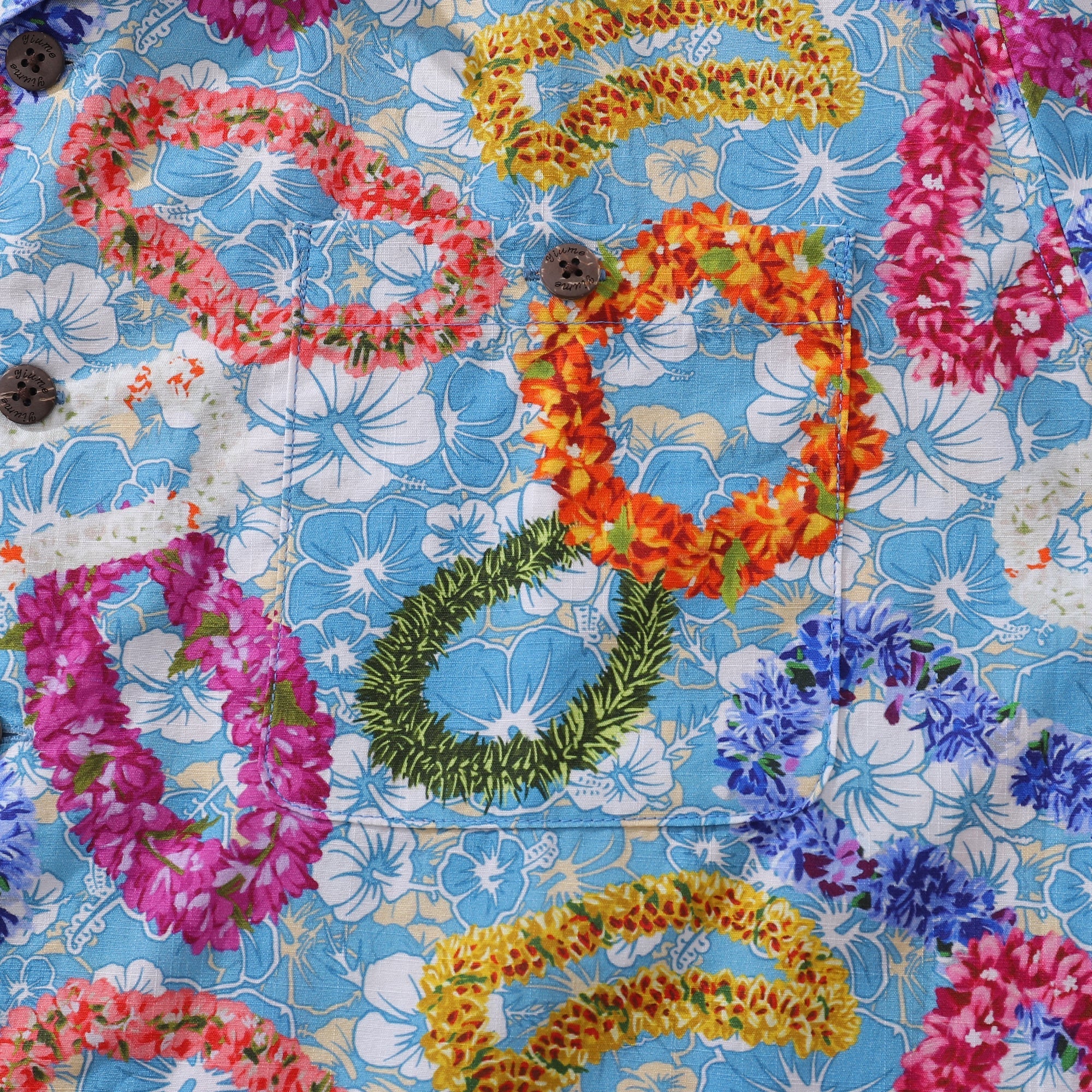 Hawaiian Shirt For Men Floral Wreath Compendium Shirt Camp Collar 100% Cotton