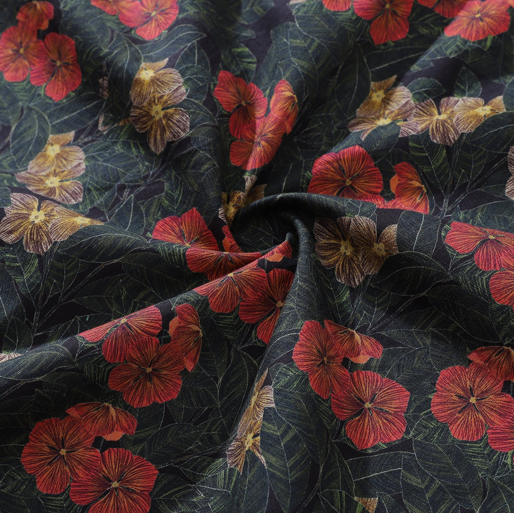 Valentine's Day Men's Hawaiian Shirt Serenity in Bloom Print By Mahhima Bansal Cotton Button-down Short Sleeve Aloha Shirt