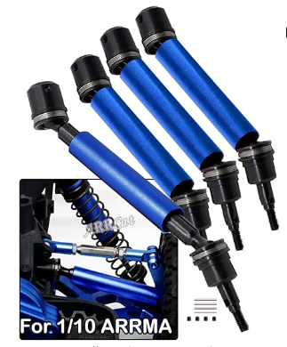 IRonManRC ARRMA 1/10  4X4 3S FRONT & REAR DRIVE SHAFTS ( 4 PACK )