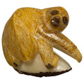 Brown Sloth Tagua Carving