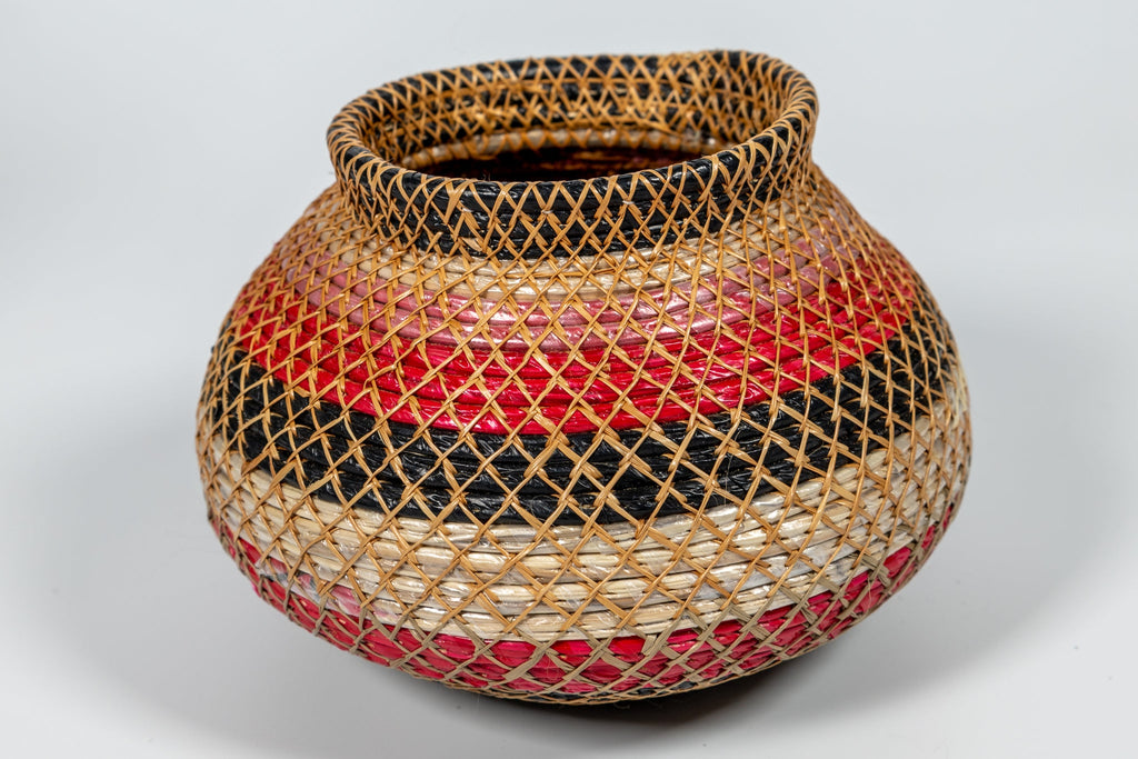 Silver Fish Net Woven Basket