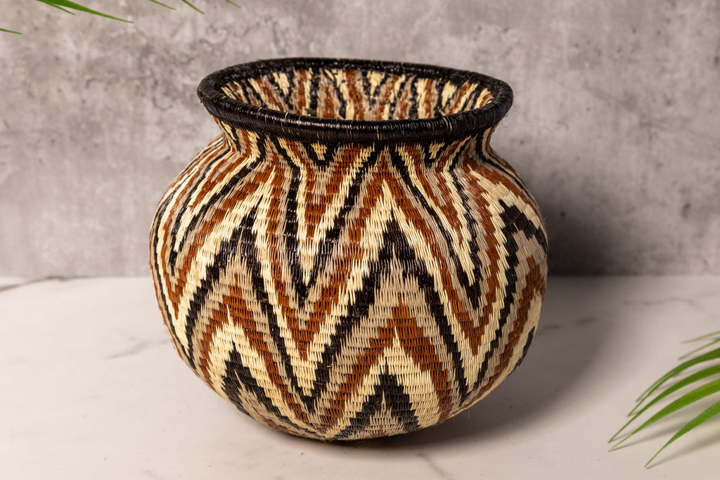 ZigZag Chevron Rainforest Basket