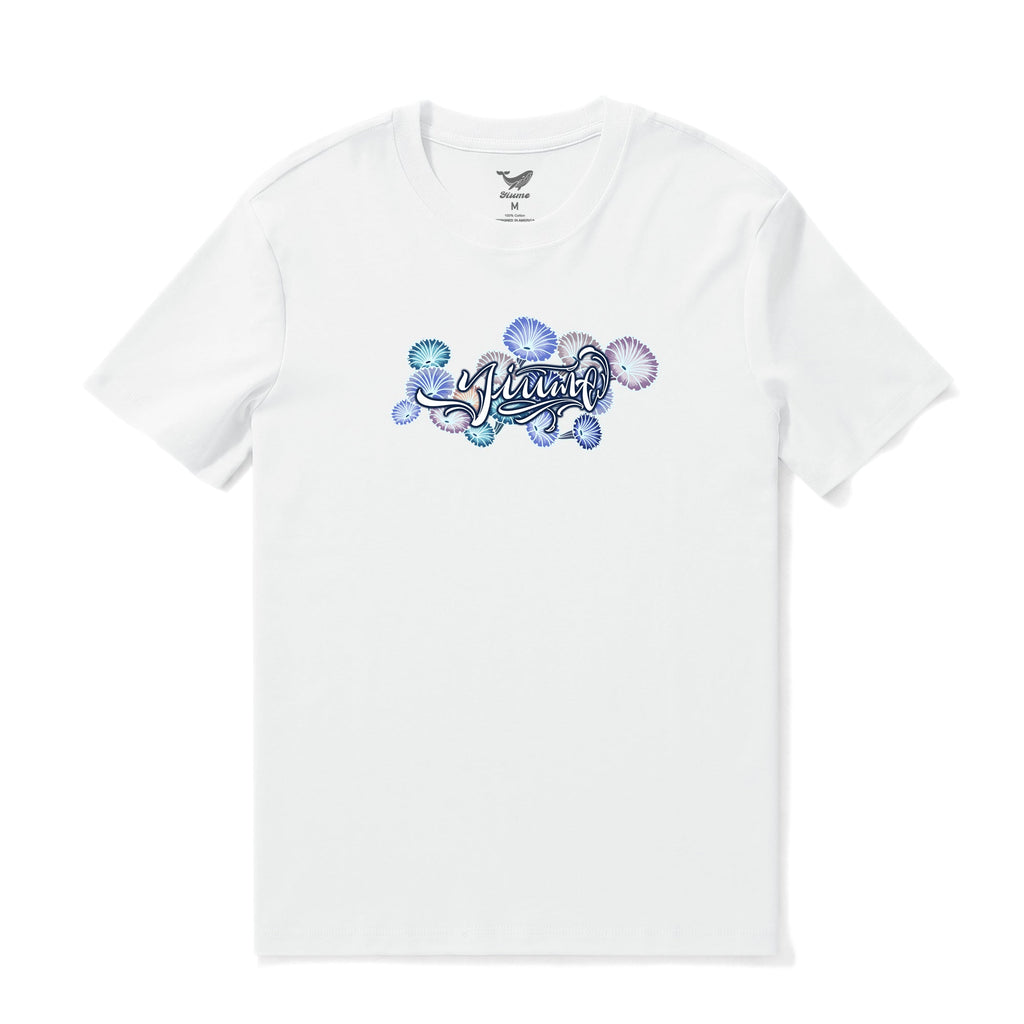 Camiseta Hawaiana para Hombre Azure Allure Cuello Redondo 100% Algodón