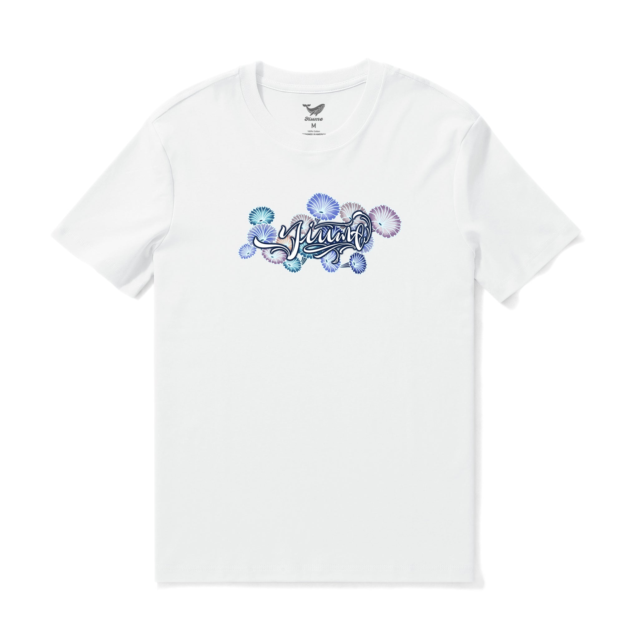 Camiseta Hawaiana para Hombre Azure Allure Cuello Redondo 100% Algodón