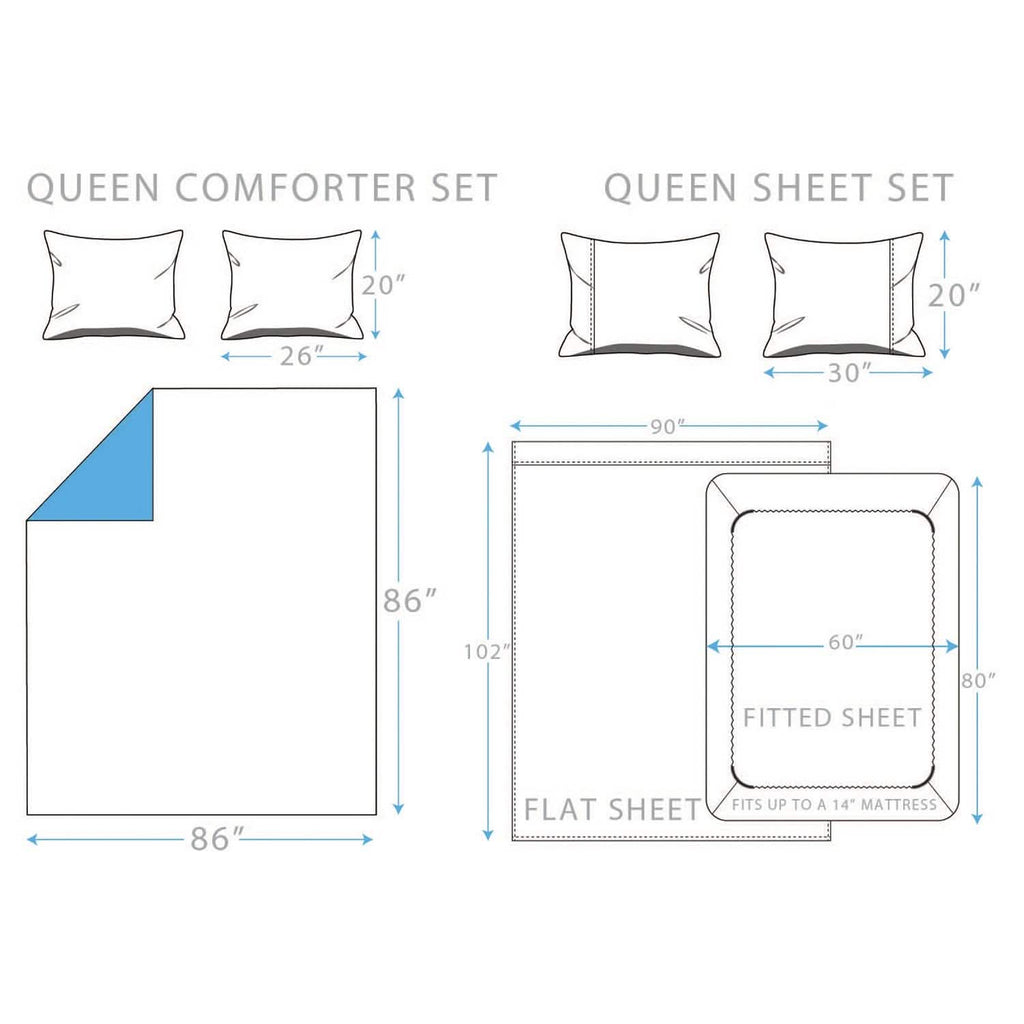 Brooklyn Flat Rugby Stripe Bed-in-a-Bag Set