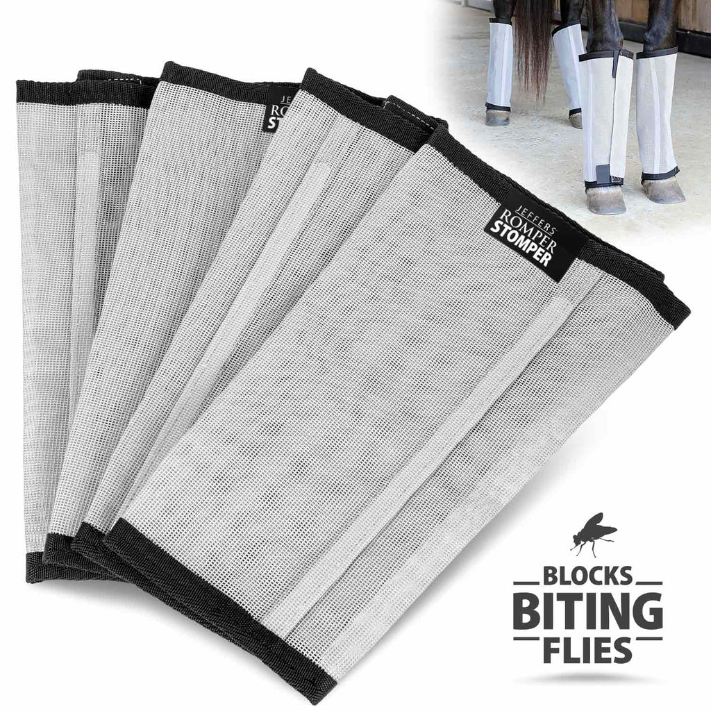 Pre-Sale Jeffers Romper Stomper "Stomp-Free" Fly Boots for Horses, 4 pack