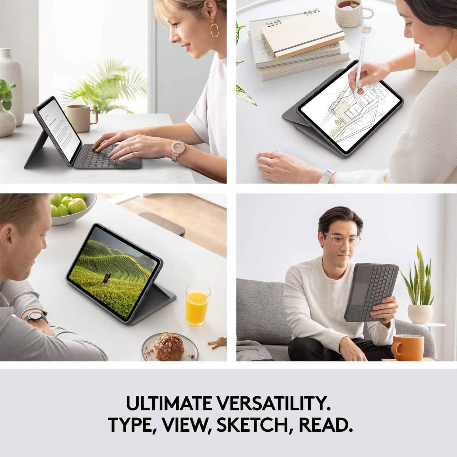 Logitech Folio Touch iPad Keyboard Case with Trackpad and Smart Connector for iPad Air (4th Generation) – Graphite Apple Exclusive