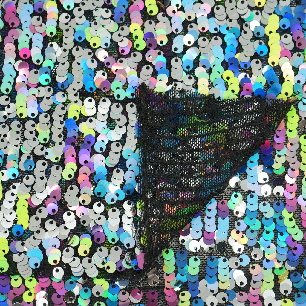 Space Jam Stretch Mesh Sequin Fabric | Blue Moon Fabrics