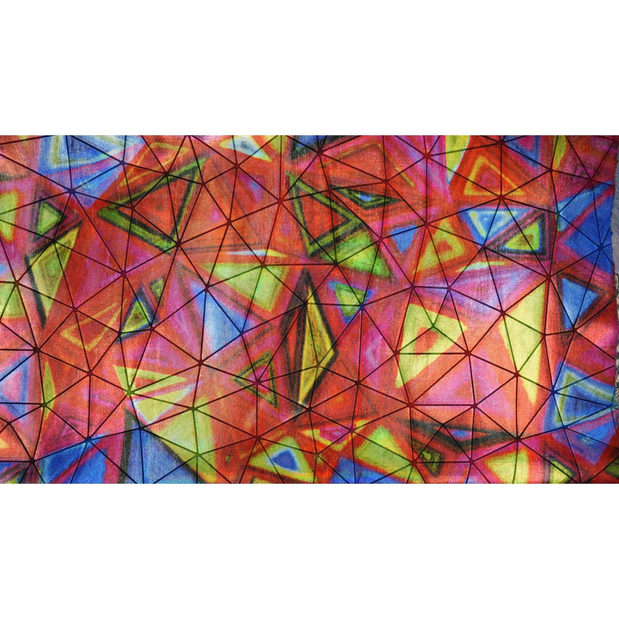 Triad Foiled Spandex Fabric | Blue Moon Fabrics