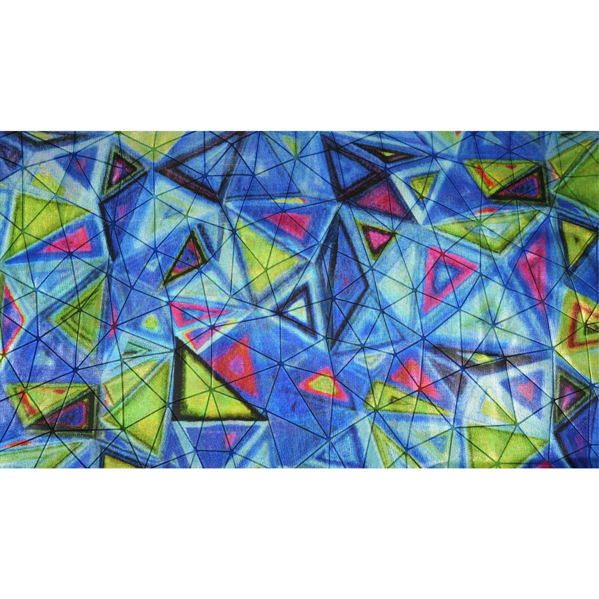 Triad Foiled Spandex Fabric | Blue Moon Fabrics